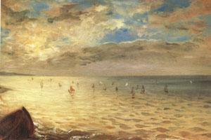 Eugene Delacroix The Sea at Dieppe (mk05) Germany oil painting art